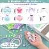Assorted 180-240PCS Acrylic Beads for Bracelet Making, Flower Bow Butterfly Candy GummyBear Aesthetic Bracelet Charms,Cute Beads for Jewelry Making DIY Necklace Keychain Phone Charm-1