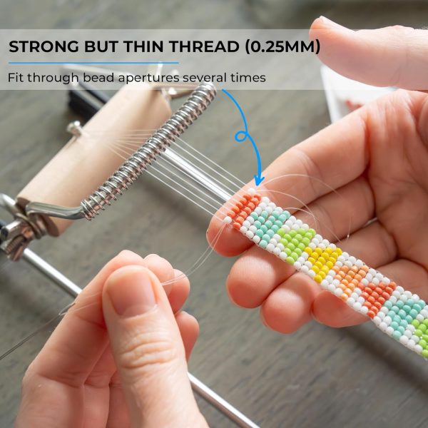 Complete Bead Loom Kit with 24,000 Colorful Glass Beads for Jewelry Making, Non-Stretch Thread and Big-Eye Beading Needles - DIY Craft Supplies Set for Creating Beaded Bracelets, Earrings, Rings-2