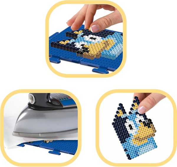 Perler 80-57182 Bluey Fused Bead Deluxe Box Kit, 10 Unique Patterns, Multicolor, 4473 Pieces-3