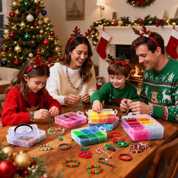 Simetufy 4200Pcs Pony Beads, 24 Colors Kandi Beads Bulk for Bracelets Making Hair Braiding Kandi Friendship Bracelet Craft DIY Jewelry Making Christmas Gifts (Boxed)-2