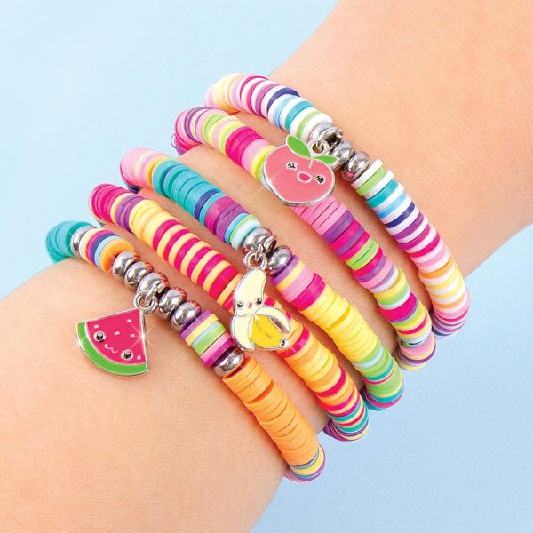 Make It Real Heishi Bead Kit - Vibrant Colors - Creative Beading Set for Kids Compatible with Bracelet Maker - Organize with Storage Case-4