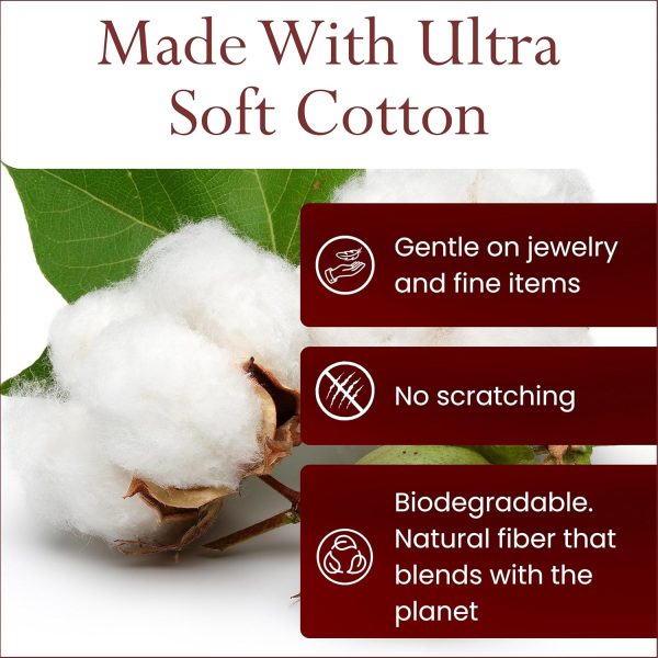 Pro Size Polishing Cleaning Cloth Pure Cotton Made in USA for Gold, Silver, and Platinum Jewelry, Eco Friendly Large Cleaner Cloth 11 x 14 in. Keeps Jewelry Clean and Shiny-4