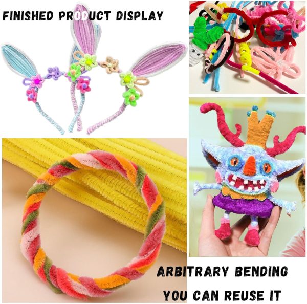 Pipe Cleaners Craft Bulk,Kids Toys & Games Gifts,200pcs Arts Crafts,Chenille Stems Art Supplies for Projects Creative DIY Room Decor,Christmas Decorations,Juegos para Niños Fidget Toys for Ages 5-7 pipe cleaner