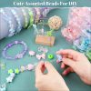 Assorted 180-240PCS Acrylic Beads for Bracelet Making, Flower Bow Butterfly Candy GummyBear Aesthetic Bracelet Charms,Cute Beads for Jewelry Making DIY Necklace Keychain Phone Charm-2
