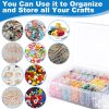 Bead Organizer Box, 60 Pcs Small Clear Plastic Storage Containers with Hinged Lid, Mini Craft Boxes for Beads, Jewelry Making, Diamond Painting, Nail Art, Screws and Small Parts Organization-3