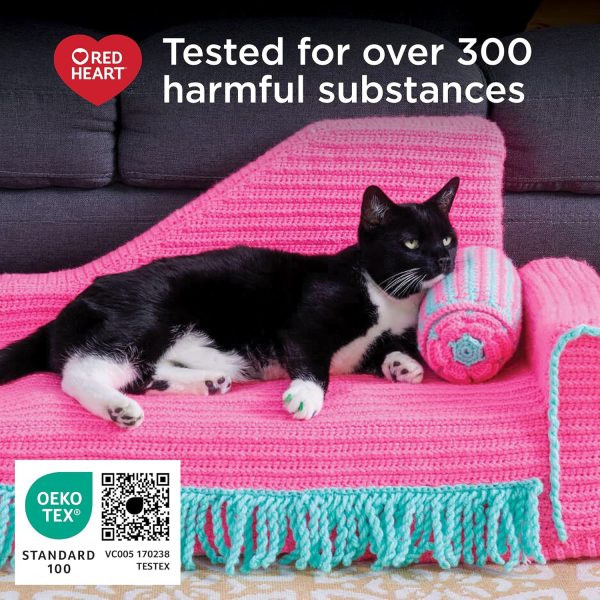 Red Heart Super Saver White Yarn - 3 Pack of 198g/7oz - Acrylic - 4 Medium (Worsted) - 364 Yards - Knitting/Crochet-2