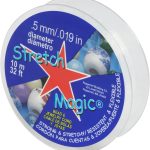Stretch Magic Elastic Beading Cord – Clear Color, 0.5mm in Diameter, 10-Meter (32 ft) - Easy to Knot, Strong & Stretchy String for Making Beaded Jewelry-0