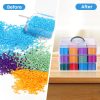 Douorgan Bead Organizer Box - 56 Pcs Small Storage Containers, 2-Tier Portable Stackable Plastic Cases for Bracelet Making, DIY Jewelry, Nail Charms-3