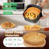 Air Fryer Liners Disposable, 150Pcs 8" Square [Food Grade Material] Unbleached Parchment Paper Liners Non-Stick & Waterproof Oilproof for 5-8 QT Airfryer Basket, Baking, Roasting Microwave, Oven-1