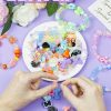 450PCS FIVEIZERO Assorted Acrylic Beads for Bracelet Making, Flower Star Heart Butterfly Candy Gummy Bear Kawaii Aesthetic Cute Beads for Jewelry Making, Keychains, Necklace, Phone Charms, DIY Crafts-4
