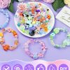 450PCS FIVEIZERO Assorted Acrylic Beads for Bracelet Making, Flower Star Heart Butterfly Candy Gummy Bear Kawaii Aesthetic Cute Beads for Jewelry Making, Keychains, Necklace, Phone Charms, DIY Crafts-2