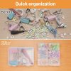 Mathtoxyz Small Bead Organizers and Storage, Clear Storage Containers Rectangle Bead Holder Plastic Cases Transparent Boxes for Nail DIY Craft Making Jewelry Battery Screw-1