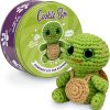 Cookie Box Crochet Kit for Beginners – Gift Set to Make Turtle Hugo Amigurumi Plushie – Easy DIY Crochet & Knitting Starter Kit with Video and PDF Tutorials-0