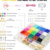 Dowsabel Clay Beads Bracelet Making Kit for Beginner, 5000 Pcs Preppy Polymer Clay Beads with Charms Kit for Jewelry Making, DIY Arts and Crafts Birthday Gifts Toys for Kids Age 6-13-4