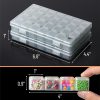 Mr. Pen-Bead Storage Containers, 28 Grids, 2 Pack, Grey, 160pcs Label Stickers, Bead Organizer, Craft Organizers and Storage, Containers for Organizing, Box (NIWL056M311)-2