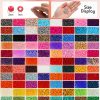 Jexine Bead Loom Kit for Adults 48000 Pcs Beading Loom Supplies with 96 Color 2 mm Glass Seed Bead Bracelets Christmas Jewelry Earring Making Tools Gifts for Women DIY Craft-2