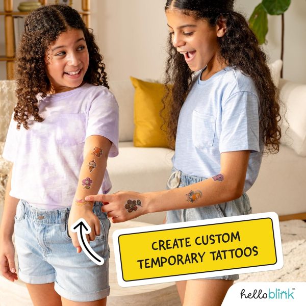 Hello Blink Tattoo Maker Create and Print Custom Temporary Body Art for Kids Ages 8+ – DIY Activity for Parties, Gifts & Creative Fun create