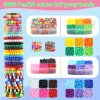 4800 Pcs Pony Beads for Friendship Bracelets 6x9mm 18 Solid 8 Color Shapes 10 Glitter Plastic Beads for Jewelry Making Supplies Necklaces Keychains Hair Braid DIY Craft Accessories-3