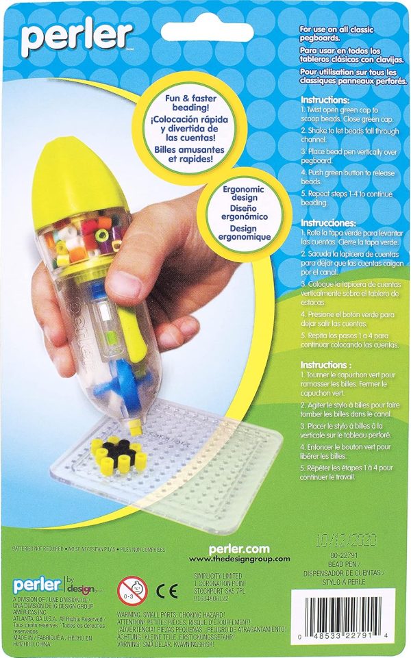 Perler Beads Pen Bead Dispenser Kid's Crafts, 1 pc, Lime Green-1