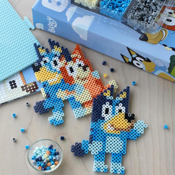 Perler 80-57182 Bluey Fused Bead Deluxe Box Kit, 10 Unique Patterns, Multicolor, 4473 Pieces-4