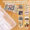 TaShow Bead Organizers and Storage, 93 Pcs Mini Clear Bead Storage Containers with Hinged Lid, Plastic Portable Jewelry Making Organizer for Button, Nail Arts, Screw, Seeds, Battery, Building Block-3