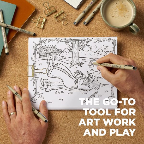 SAKURA Pigma Micron Fineliner Pens - Archival Black Ink Pens - Pens for Writing, Drawing, or Journaling - Assorted Point Sizes - 6 Pack-2