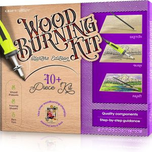 Craft Culture Beginners Wood Burning Kit for Kids, Teenage Boys & Girls - Christmas Gifts for Boy & Girl - Craft Projects Birthday Gift Idea for Children Teen Woodburning DIY Hobby Kits Art Activities-0