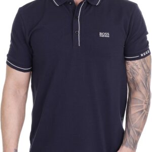 Polo Homme Boss Green Marine Coupe Étroite Col Classique-0