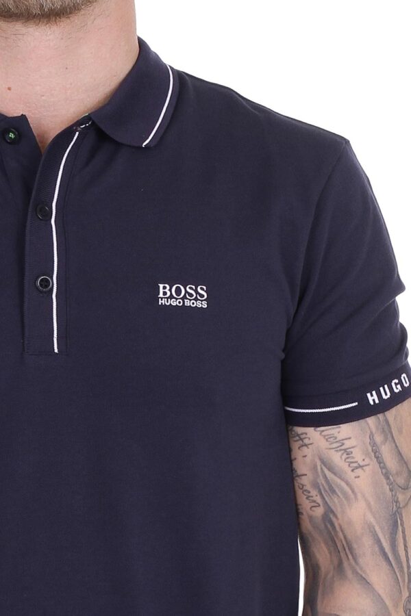 Polo Homme Boss Green Marine Coupe Étroite Col Classique-4