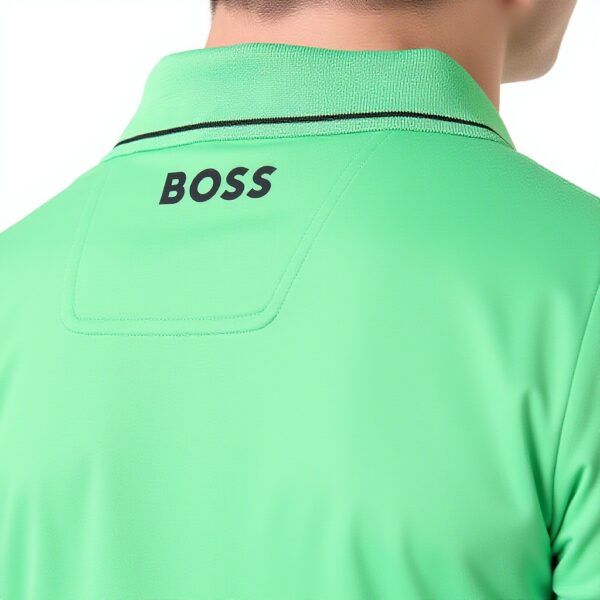 BOSS Paul Pro Polo Homme Vert Clair Polyester Recyclé