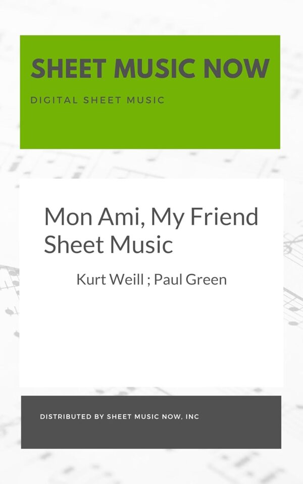 Mon Ami My Friend Sheet Music Edition anglaise-0