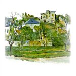 Décoration murale Paul Cezanne Green Scene cadre marron