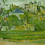 Décoration murale Paul Cezanne Green Scene cadre noir-0