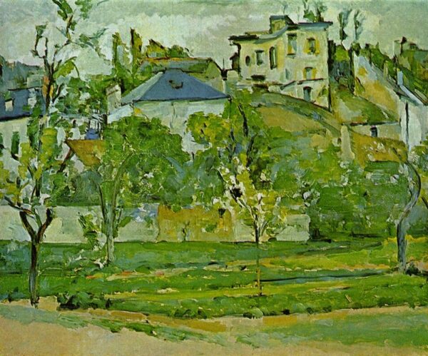 Décoration murale Paul Cezanne Green Scene cadre noir-0