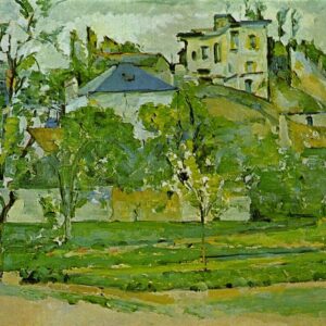 Décoration murale Paul Cezanne Green Scene cadre noir-0