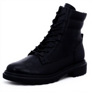 Bottes Paul Green 8071 noir cuir lisse femme