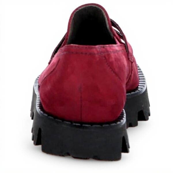 Mocassin Paul Green Femme Cuir Nubuk Rouge 2989