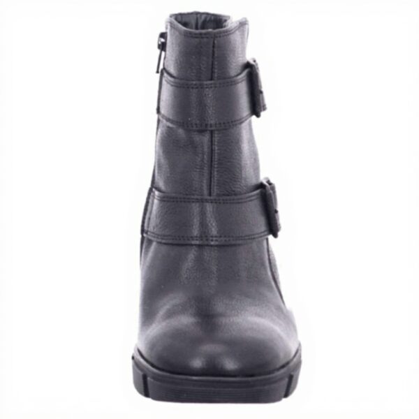 Bottines Paul Green Femme Noir Cuir véritable Talon bloc