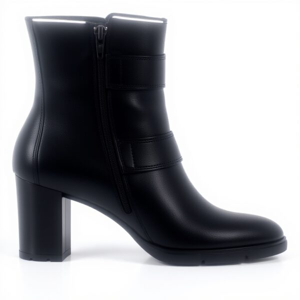 Bottines Paul Green Femme Noir Cuir véritable Talon bloc