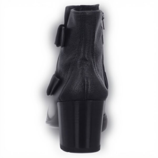 Bottines Paul Green Femme Noir Cuir véritable Talon bloc