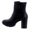 Bottines Paul Green Femme Noir Cuir véritable Talon bloc