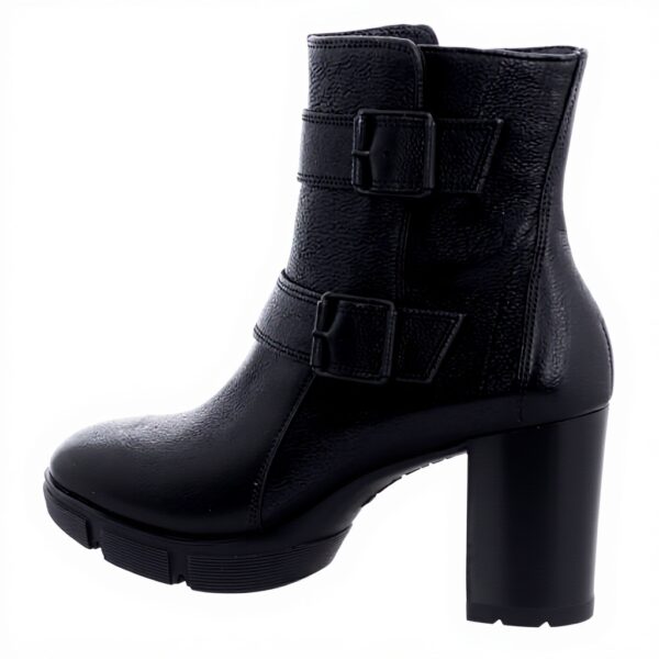 Bottines Paul Green Femme Noir Cuir véritable Talon bloc