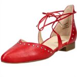 Ballerine Paul Green femme cuir lisse rouge 1176-027