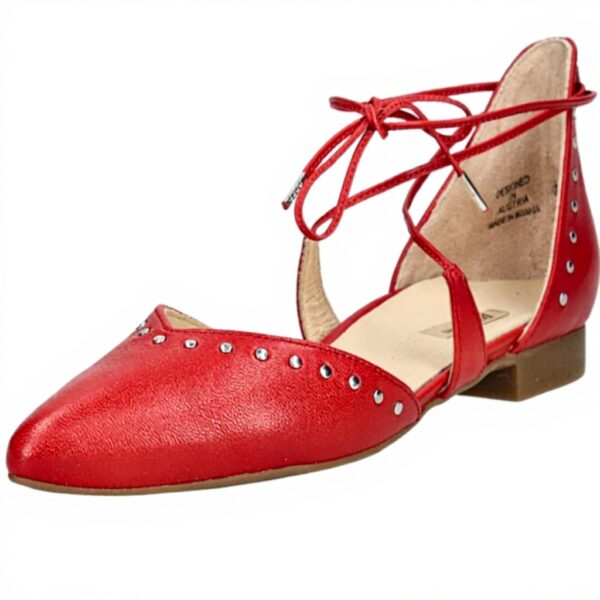 Ballerine Paul Green femme cuir lisse rouge 1176-027
