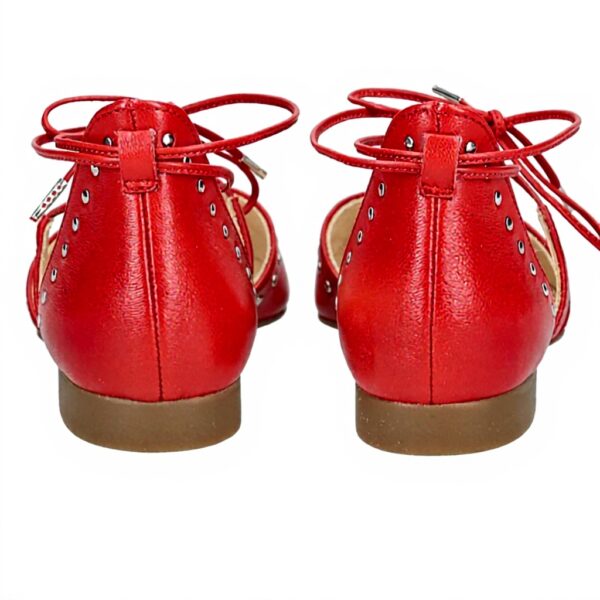 Ballerine Paul Green femme cuir lisse rouge 1176-027