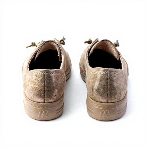 Baskets Paul Green 4081-466 daim beige femme cuir métallisé