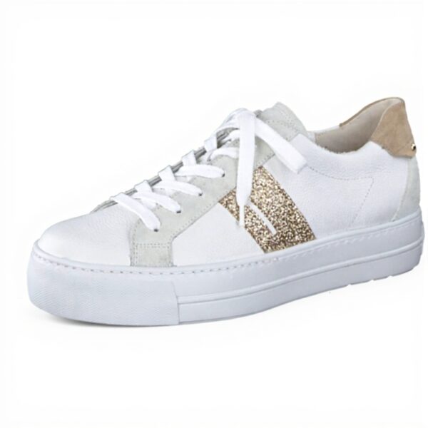 Baskets mode femme Paul Green cuir blanc confortables