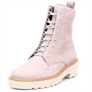 Bottes à lacets femme Paul Green cuir nubuk gris clair