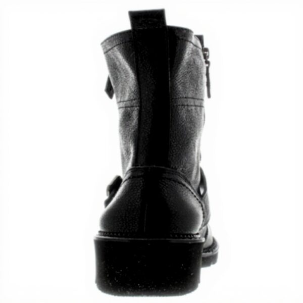 Bottines Paul Green cuir lisse femme noir talon bloc