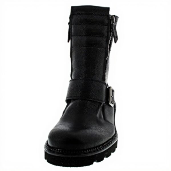 Bottines Paul Green cuir lisse femme noir talon bloc